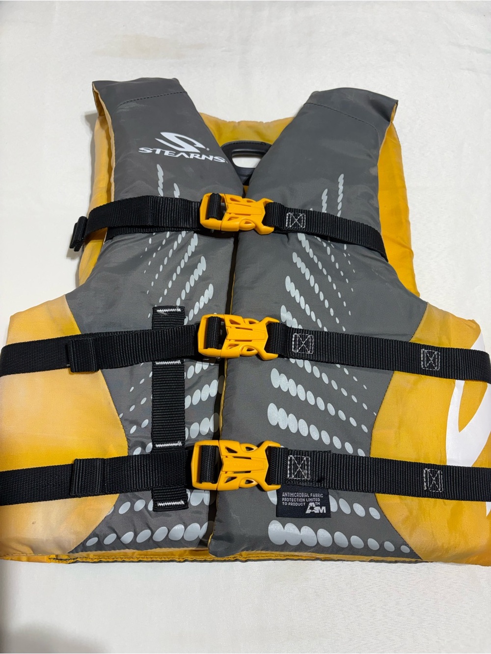 Stearns Kids  Yellow & Gray Life Vest - Adjustable Buckle Swim Jacket